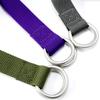 dwears Made in Japan Double Ring High-Density Nylon Webbing Belt Purple Outdoor GI Belt Fabric Belt Men's Women's Work Plain D-Ring Purple