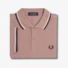 [M3600] Twin Tip Fred Perry Shirt - Dark Pink/Ecru/Navy Afpm2513600-Y34