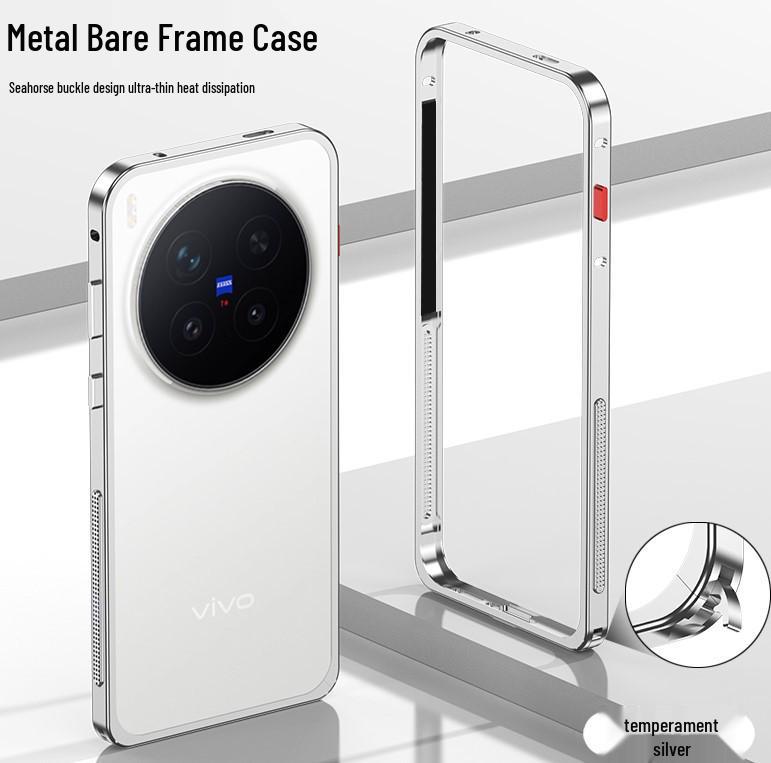 

X300/X300pro Metal Seahorse Buckle Anti-fall Heat Dissipation Supercar Frame Case vivo X300 Pro