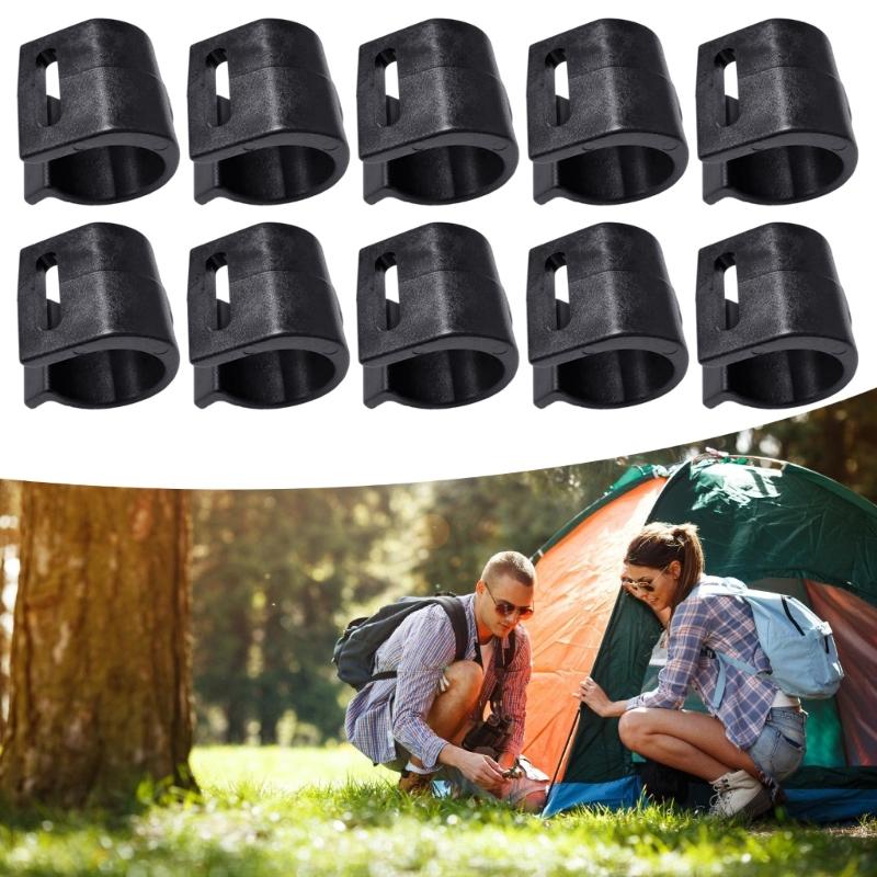 10Pieces Practical G Shape Hook Plastic Texture Suitable for Tent Frame 10kg Secure Fastening Camping Accessory Set