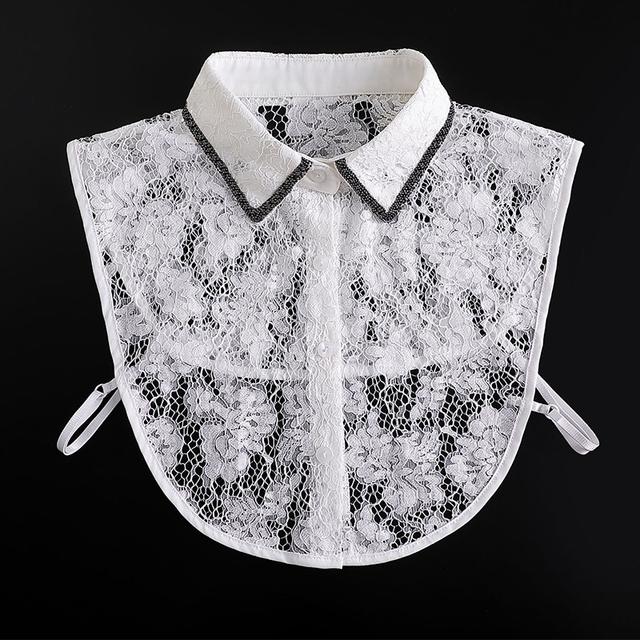 43 Styles Faux Col Stand Revers Chemise Col Détachable Femmes Dentelle Florale Faux Col Demi-Chemise Chemisier Faux Col