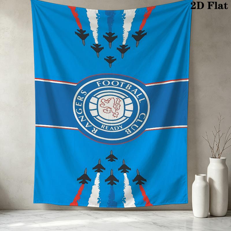Rangers Fc Wall Tapestry Aesthetic Wall Hanging Printed Fabric Blanket Decorative Tapestries For Bedroom Living Room Home Decor