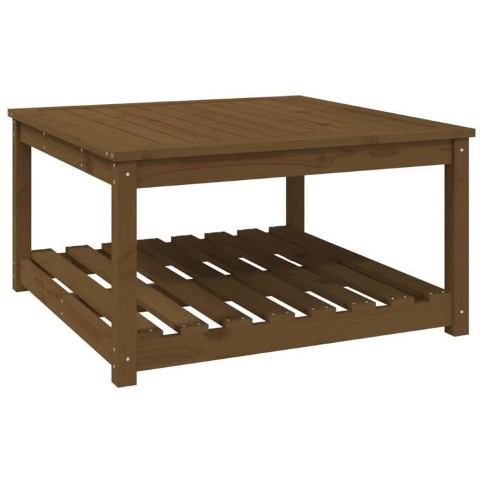 VidaXL Garden Table Honey Brown 82.5x82.5x45 Cm Solid Pine Wood 824144