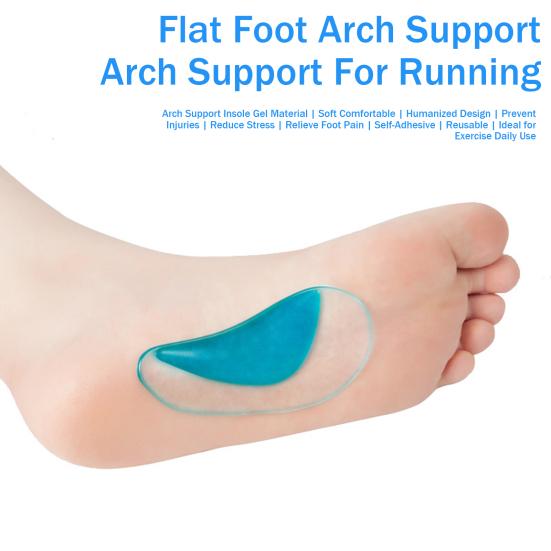 1/2/3 Pairs Gel Arch Support Insoles Kids Adults Flat Feet Orthopedic Pads Self-Adhesive Shock Absorption Plantar Fasciitis Relief Inserts Cushions