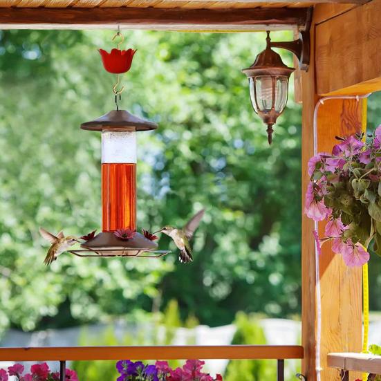 1 Set Vogelfutterhaken, sichtbarer Wasserstand gegen Ameisen, Kunststoff auf den Kopf gestellt, Regenschirmform, Wasserfutterhaken für den täglichen Gebrauch