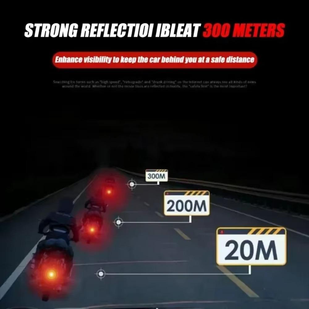 Safety Motorcycle Circular Reflector Waterproof Brake Warning Device  Car Accessories