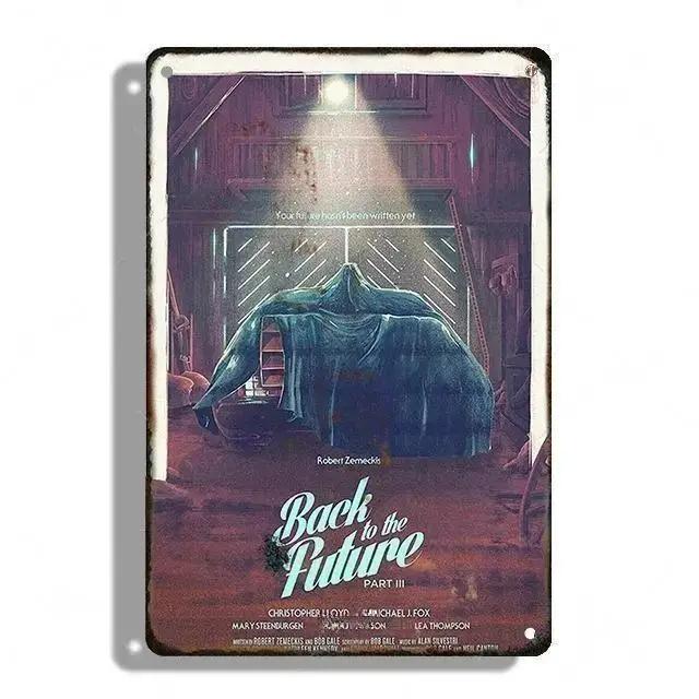 Retro Metal Sign Vintage Tin Sign Movie Back To The Future Poster for Wall Decor Cafe Bar Office Home Art Sign Gift