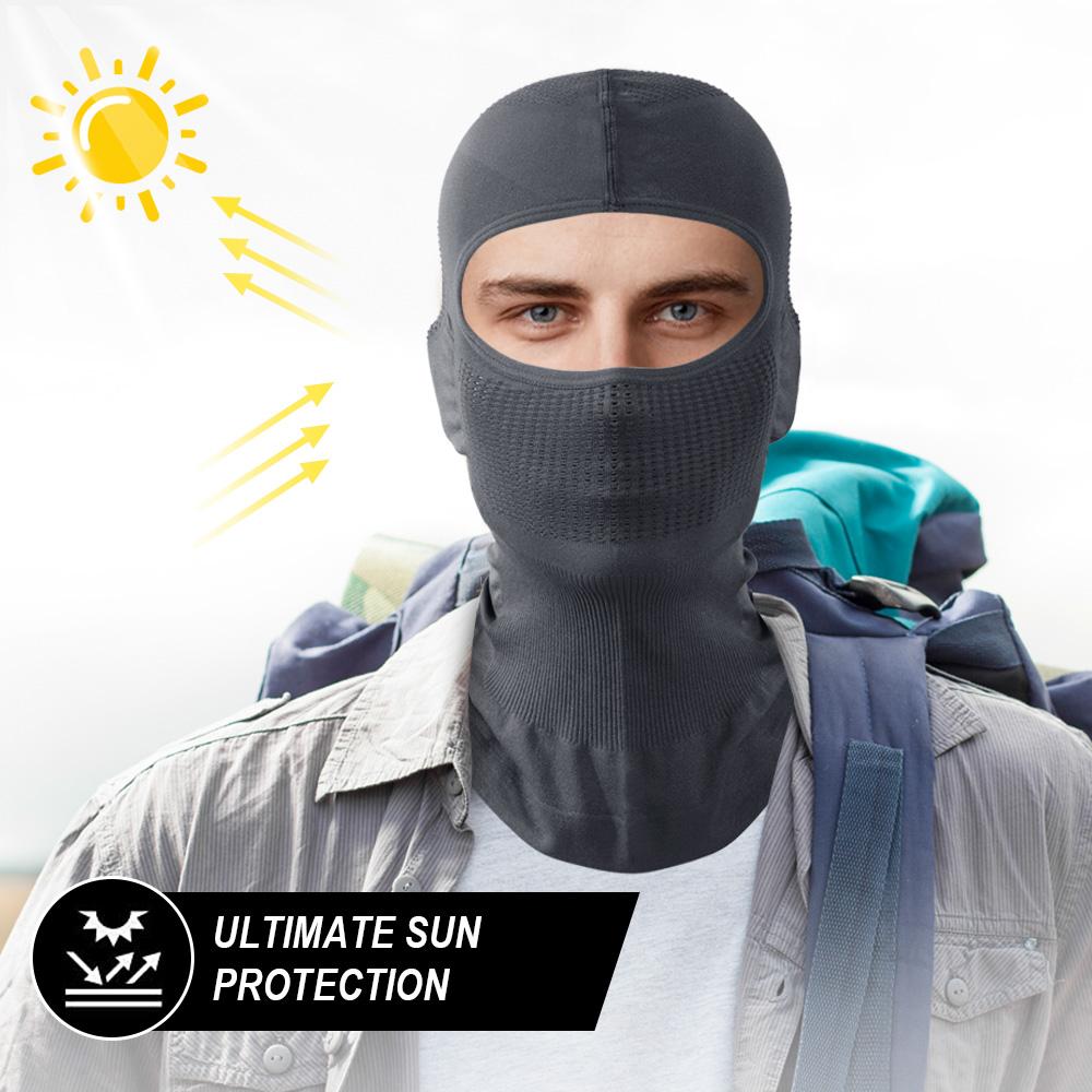2PCS Breathable Balaclava Motorcycle Full Face Mask Cover Cycling Helmet Liner Windproof Ski Motorbike Hood Cap Cycling Bandana