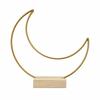 Gold Floral Garland Frame Triangle Moon Shape Hollow Out Metal Hoop Wreath Frame  Wedding Decor
