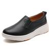 Slip-on Women Loafers PU Leather Waterproof Casual Shoes Non-slip Walking Shoes White Nurse Shoes