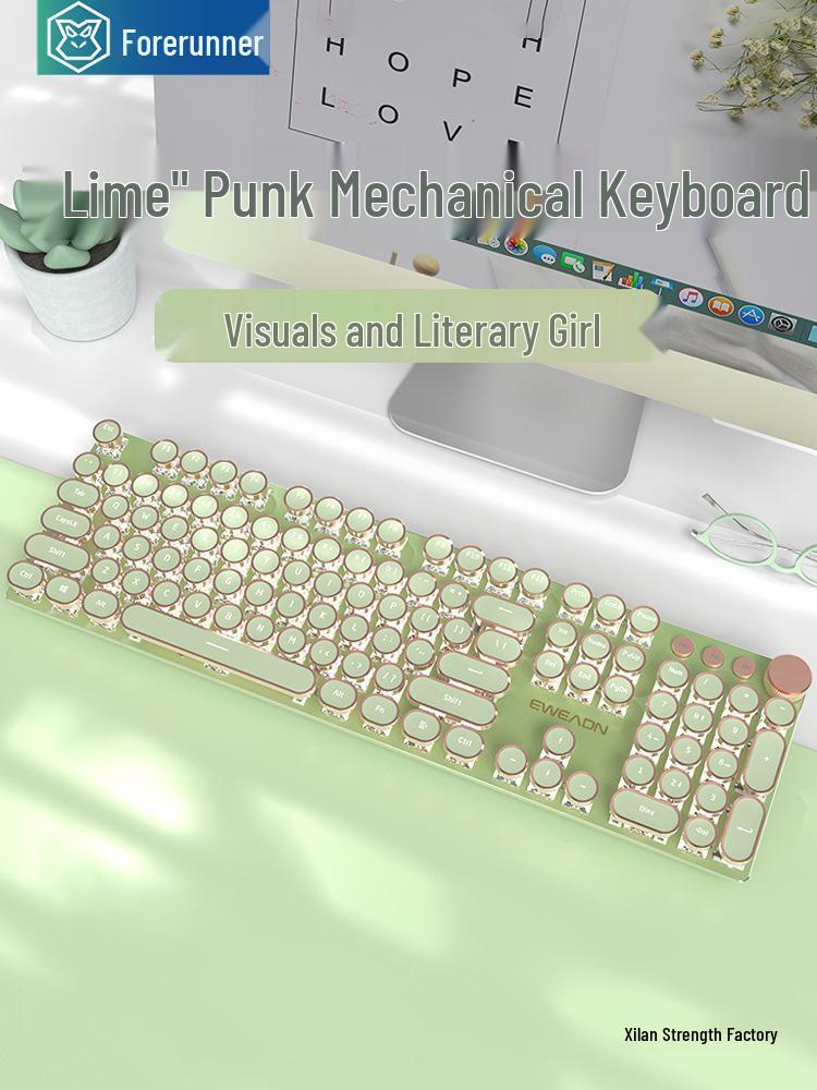 Pioneer V20 Bluetooth Mechanical Keyboard & Mouse - Punk Girl Office Edition.