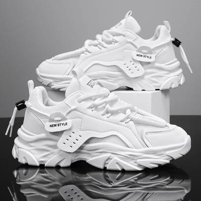 Chaussures de Sport à Semelle Épaisse pour Homme Baskets Décontractées Simples et Tendance Chaussures Athlétiques pour Homme en Caoutchouc Plastique de Haute Qualité Baskets Chunky