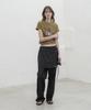 Mosyupamosyu Strap Skirt Pants [Black]