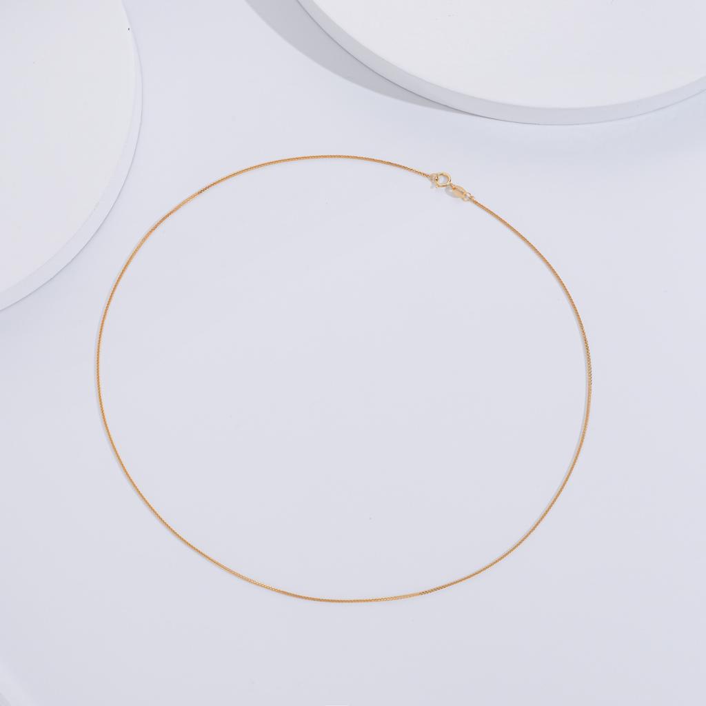 CH012 18inches Manufacturer 925 Sterling Silver 18k Gold Plated Chain Guba Chain Necklace Silver Jewelry for Women