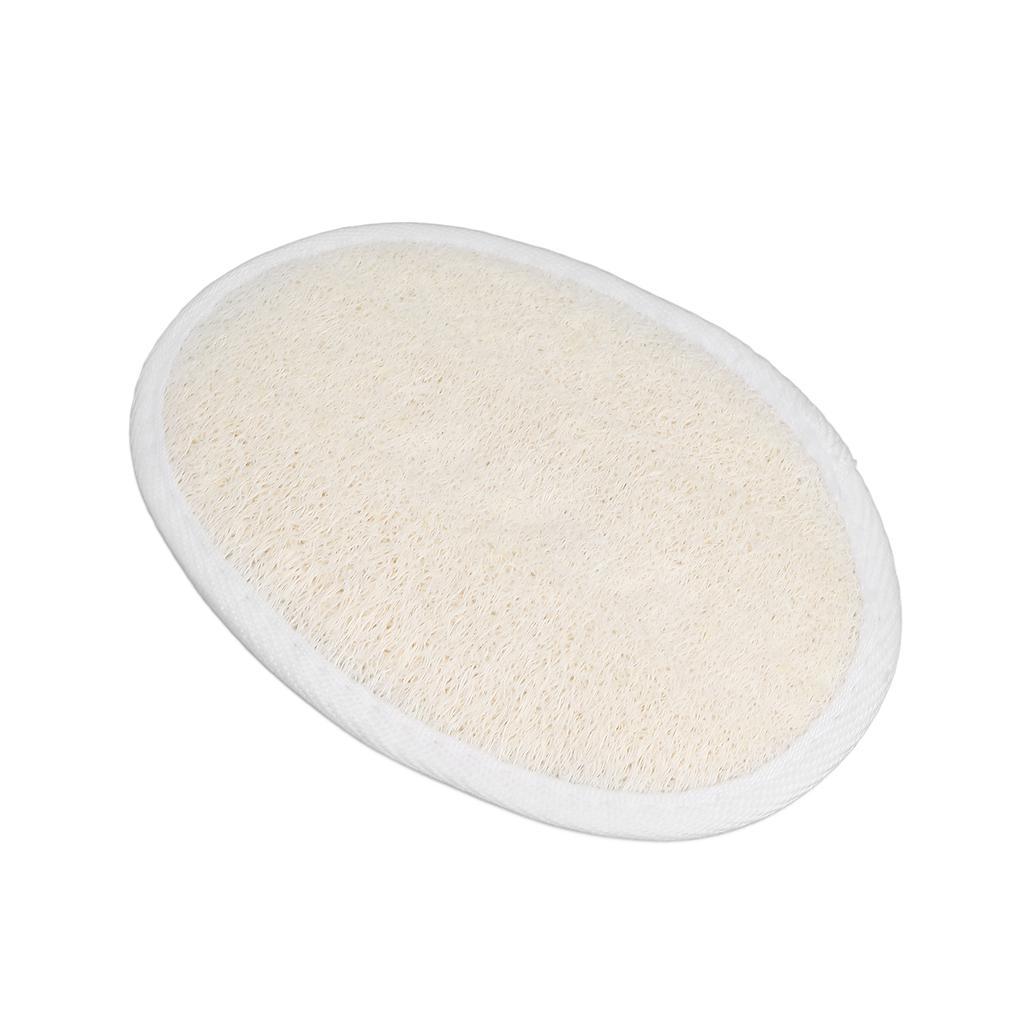 Loofah Pad Exfoliating Cleaning Soft Bathing Sponge Scrubber with Elastic Band for Facial Body
