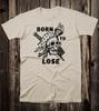 Retro Prison Tattoo Tee T Shirt Vtg Art Skull Dagger Born To Lose Pirate