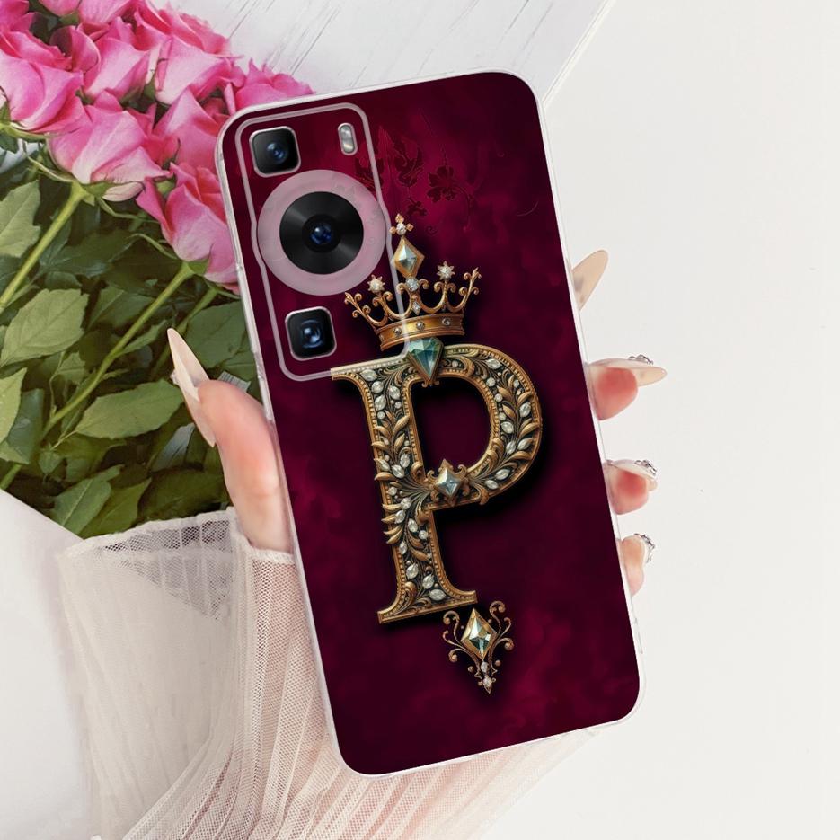 For Huawei P60 Pro Case MNA-AL00 Luxury Crown Letters Cover Soft Slim Phone Case For Huawei P60 Art P 60 Pro P60Pro P60Art Shell