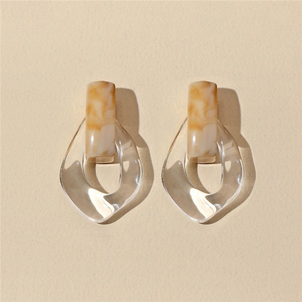 Hollow Acrylic Earring Geometric Irregular Drop Earrings Fashion Hoop Earring  Women Girls Jewelry