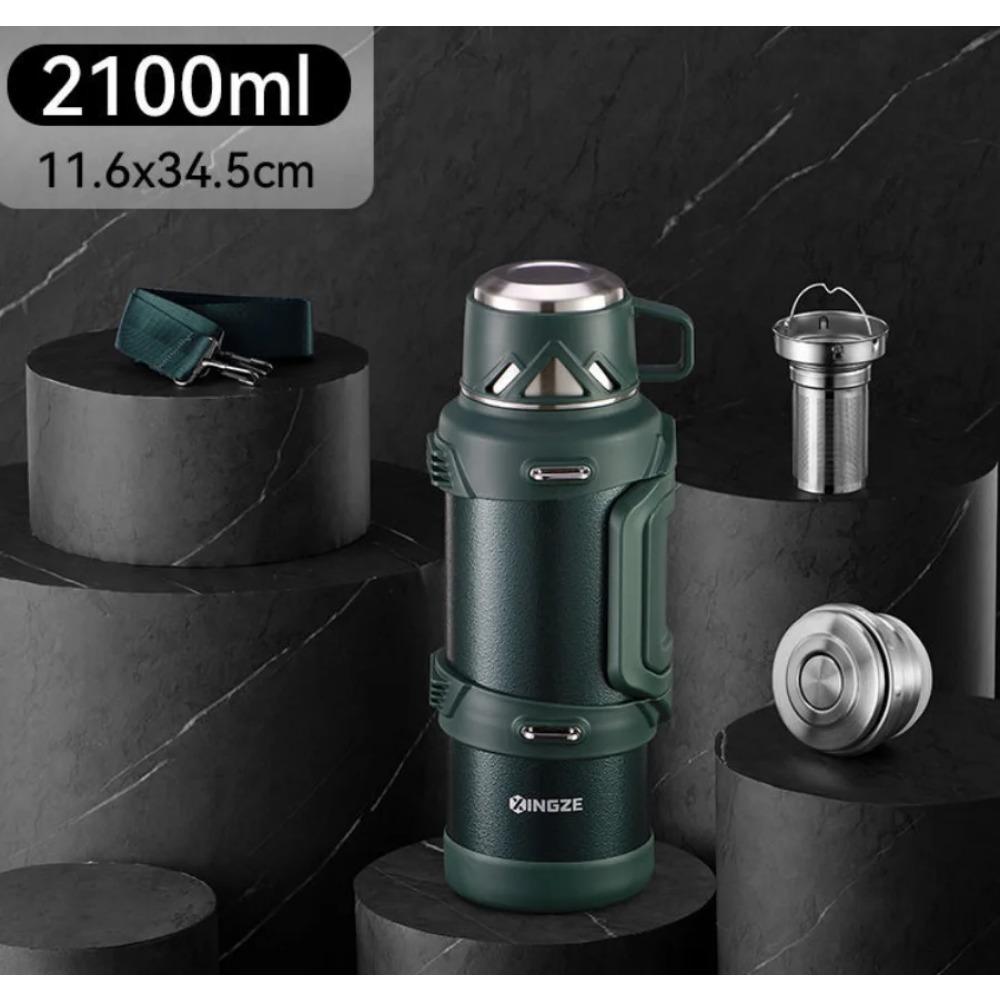 

Изолированная термос из нержавеющей стали 316, 1 л, 2 л, 3 л, кофейные кружки для путешествий на открытом воздухе, термовакуумная бутылка для воды, термокружка 2100ML