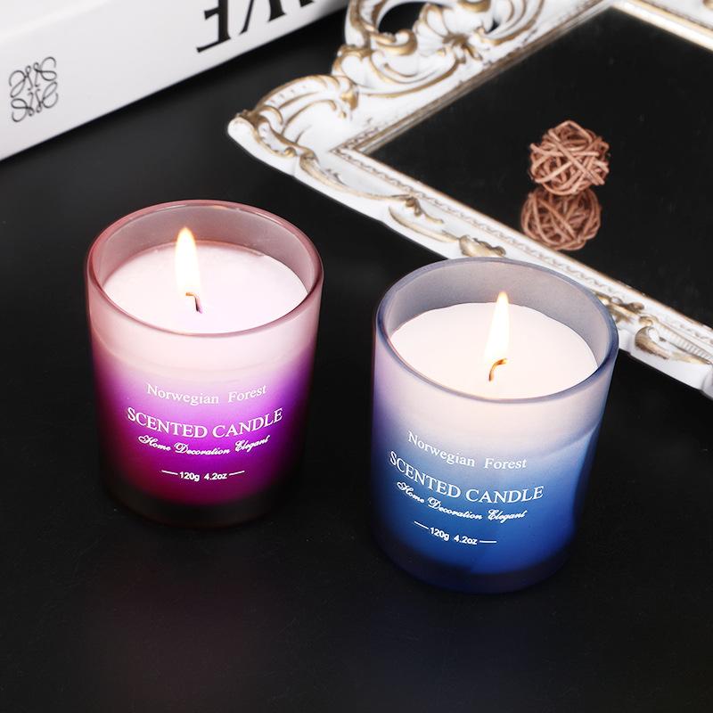 Gradient Glass Colorful Photosensitive LED Electronic Candle Christmas Atmosphere Decoration Props Real Candle Ornaments