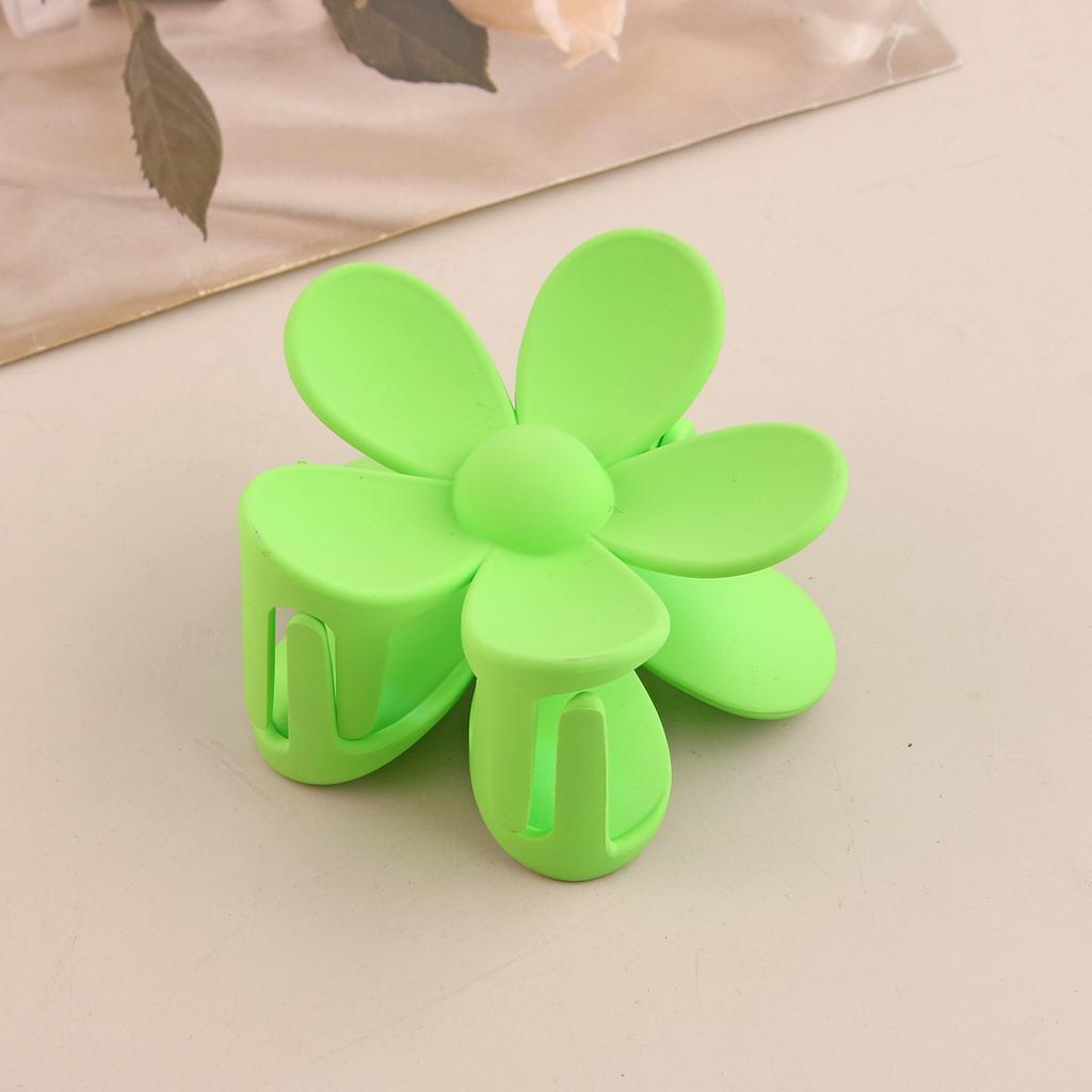 Large Size 7cm Fashion Flower Hair Claws Colourful Ponytail Hair Accessories Matte Hair Claw Clips For Women Girls