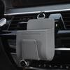 Car Air Vent Storage Bag PU Leather Sunglass Case Multifunctional Storage Container For Keys Cell Phone And Glasses