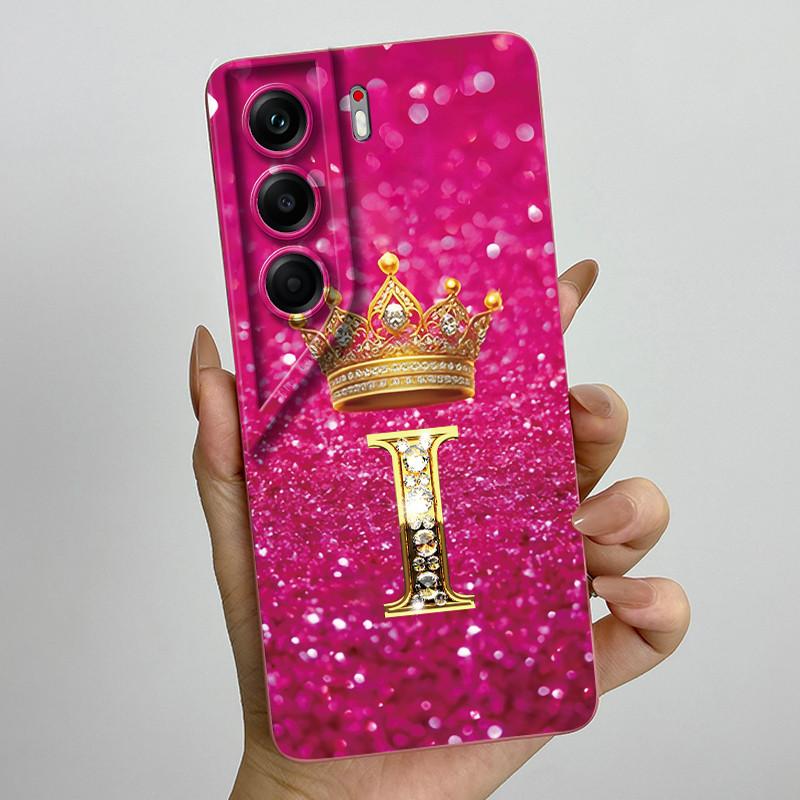 For Tecno Camon 40 Pro 4G 5G CM6 CM7 Case Crown Letter Silicone Soft Phone Cases For Tecno Camon40 Camera Protection Back Cover