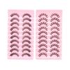 10 Pairs Super Roll Fake Eyelash Curl Russian False Eye Lashes 3D Mink Reusable Fluffy Lashes Eyelashes Extensions Makeup