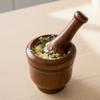 Wooden Grinding Bowl Manual Spice Crusher Kitchen Gadget Mortar Pestle Set  Seasoning
