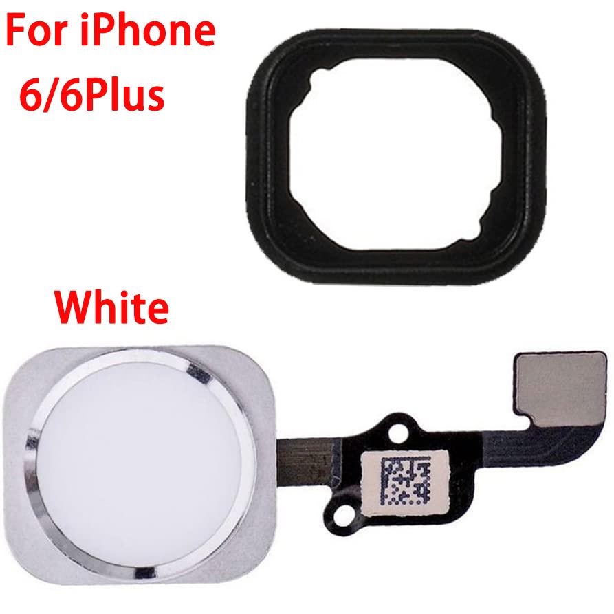 Home Button With Flex Cable For iPhone 6 6P 6s Plus NO Touch Id With Rubber Ring Replacement
