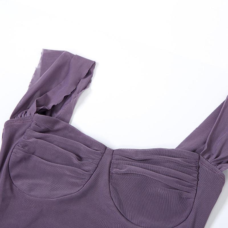 Spring and Summer New Women's Sexy Strapless Tube Top Split Bodycon Long Dress