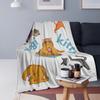 Yoga For Cats Blanket Soft Warm Flannel Throw Blanket Bedding for Bed Living Room Picnic Travel Home Couch