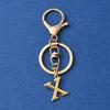 Elegant Keychain Letter Shape Stylish Key Holder Unique Key Ornament Stainless Steel Texture Perfect for Party and Daily