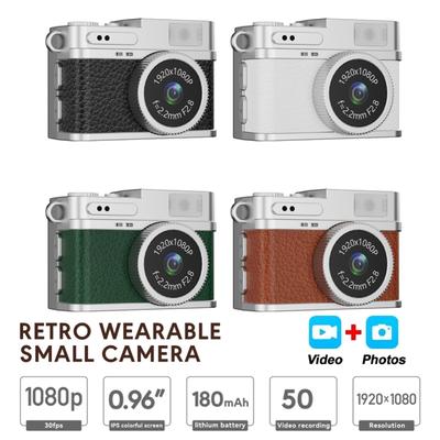 New Mini Retro Digital Camera 1080P HD Pocket Video Recorder with LED Flash Light 0.96 Inch Thumb Student Sports Camera Gifts