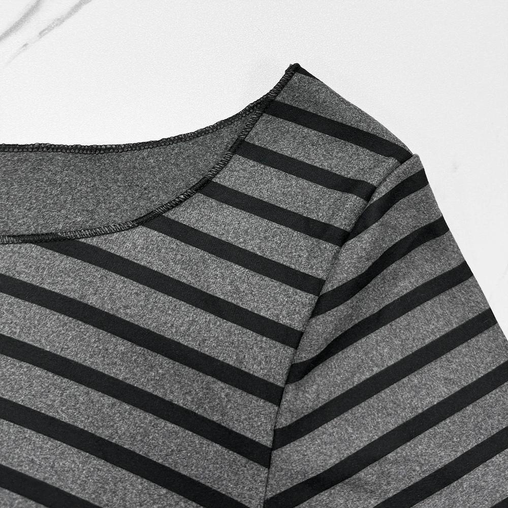 Spring Fall Women's New Japanese Basic Models Slim Long-Sleeved Striped T-Shirt Strapless Korean Street Style Y2k Thin Tops