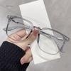 4 New Retro Anti-Blue Light Glasses Girl Square Frame Plain Glasses Blue Light Bezel Transparent Eyewear Glasses For Women