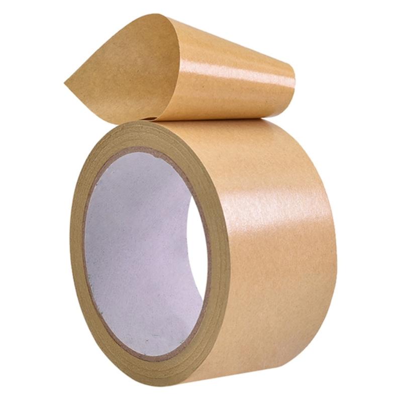 

Коричневый упаковочный скотч рулон 25 ярдов бумажный упаковочный скотч прочный упаковочный скотч для отправки посылок коробок для переезда 50mm