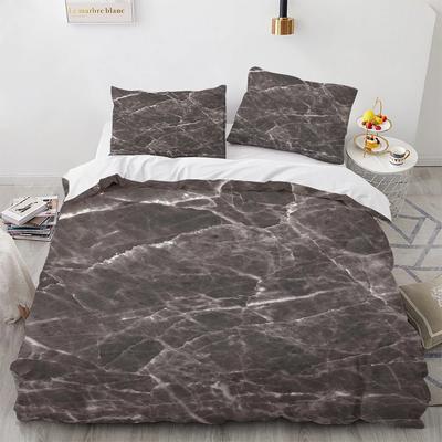 Marble King Queen Duvet Cover Black Marbling Pattern Bedding Set For Adults Colorful Abstract Art 2/3Pcs Polyester Quilt Cover