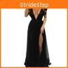 Elegant Women Party Sling Evening Dress With Deep V-neck And Stunning Backless Design