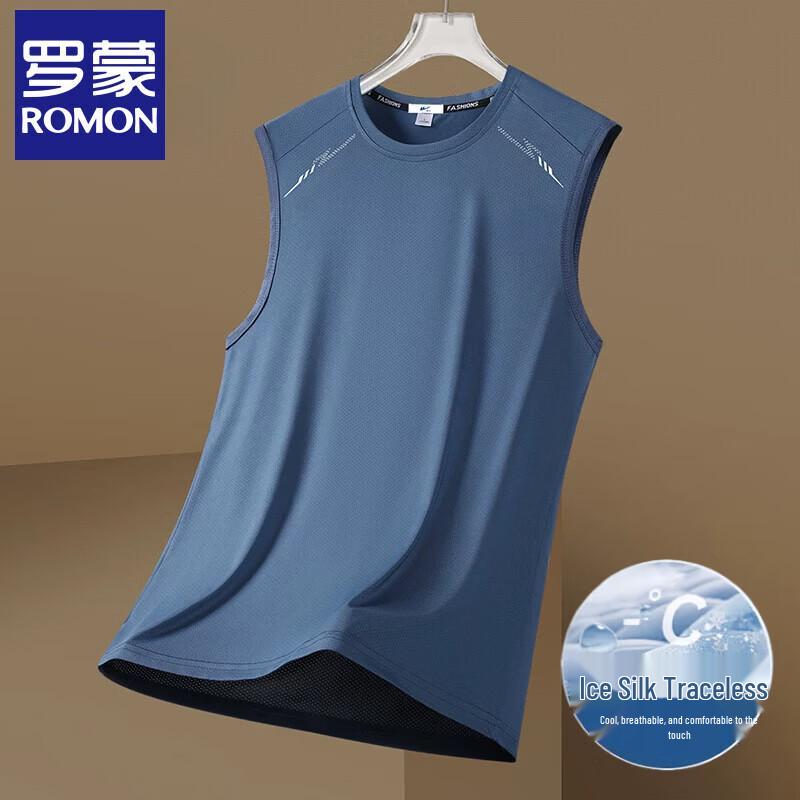 Romon Men s Quick-Dry Ice Silk Sleeveless Sports Vest L