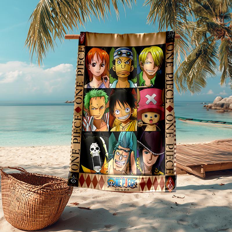Ultra-Soft Beach Towel with One Piece Theme,Ideal for Pool - Camping, Diving - Perfect Travel Essential, Vibrant Beach Towel.