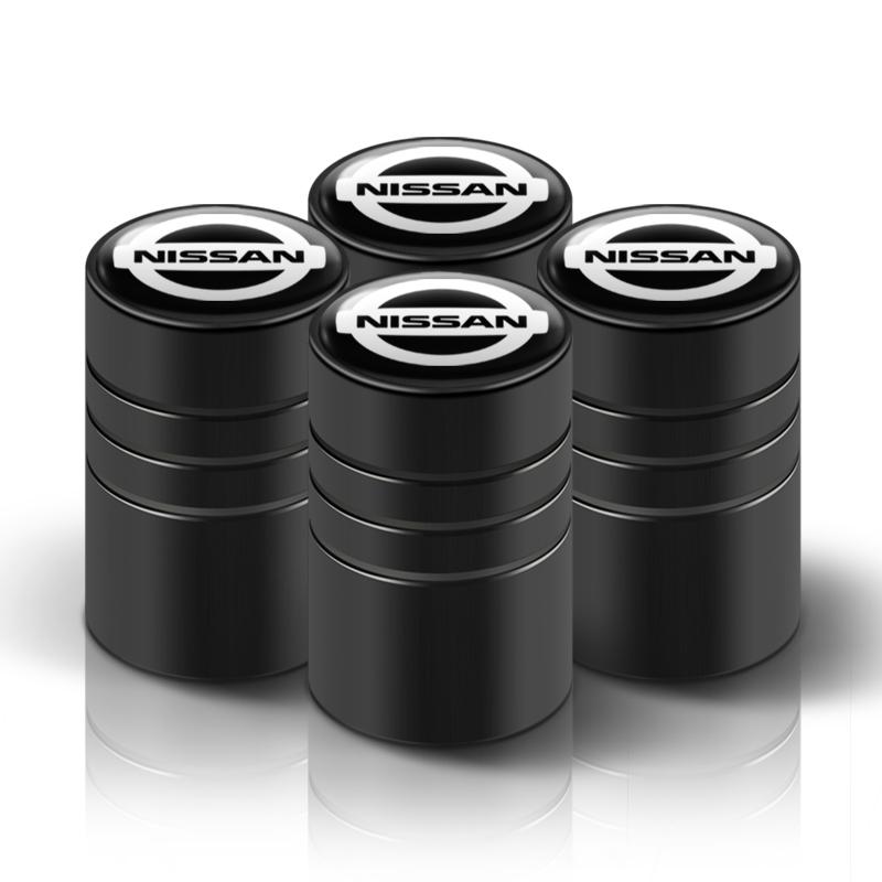 ACB2  4pcs Metal Car Wheel Tire Valve Caps Stem Case Covers Accessories For Nissan Nismo Almera Qashqai Altima Note Maxima Tiida J32