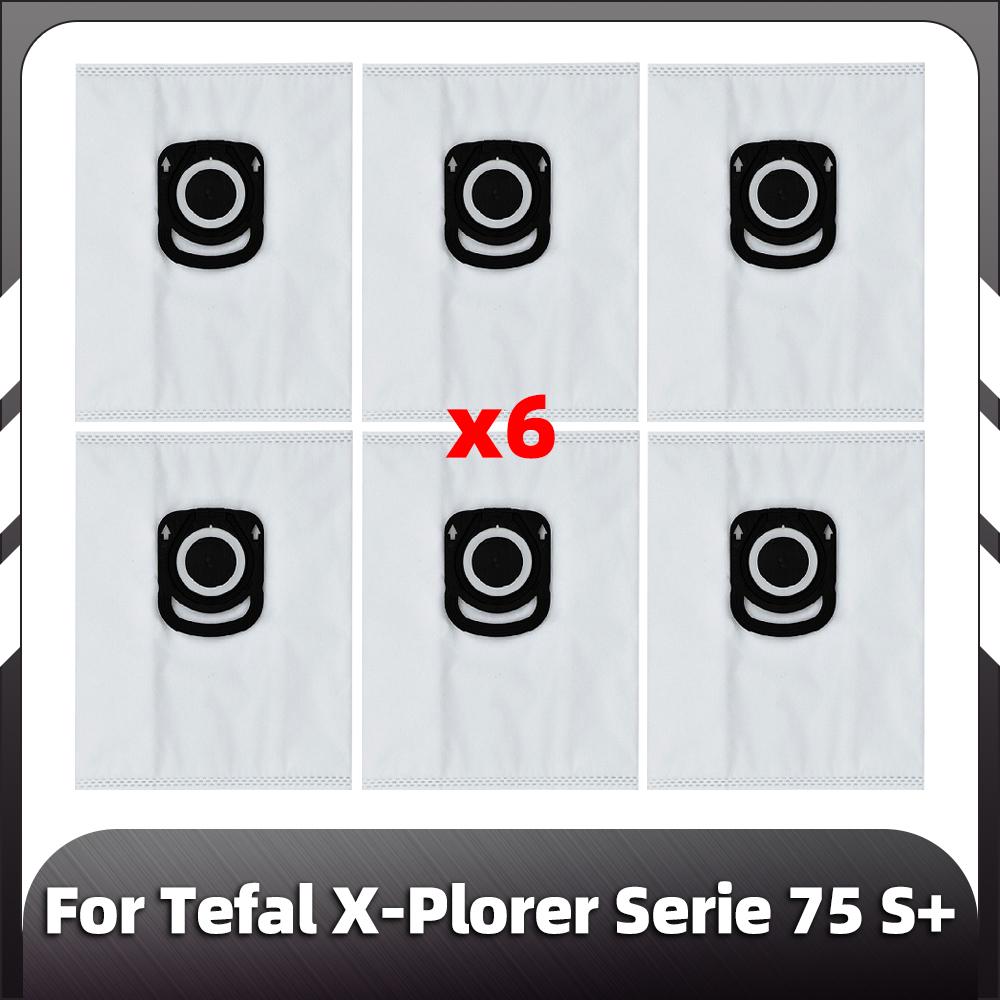 Compatible for Tefal X-Plorer Serie 75 S+ Replacement  Main Side brush HEPA Filter Mop Pads Dust Bag Spare Parts accessories