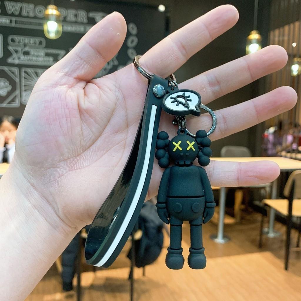 Cute Cartoon Silicone Violent Bear Kaws Wholesale Keychain Backpack Pendant Keyring StyleA