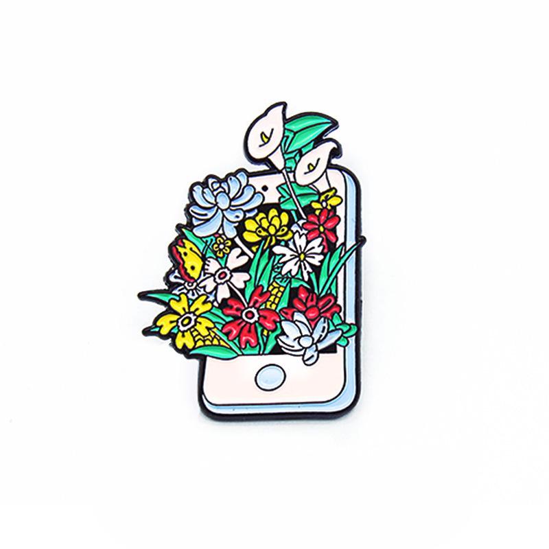 Fashionable Creative Drip Oil Brooch: Brighten Up Your Smartphone Experience