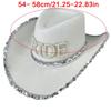 Strass Kronen Cowgirl Hut für Damen Rollkrempe Rollenspiel Cowgirl Hut Hochzeitsfeier Requisiten Junggesellinnenabschied Kopfschmuck
