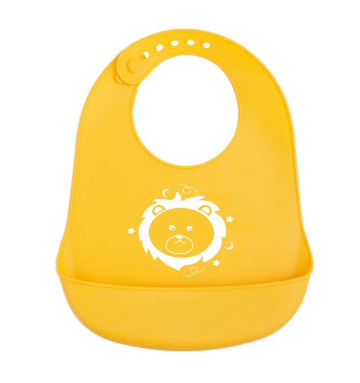 Waterproof Silicone Baby Bib - Large, Wash-Free, Drool & Meal Bib for Newborns and Children