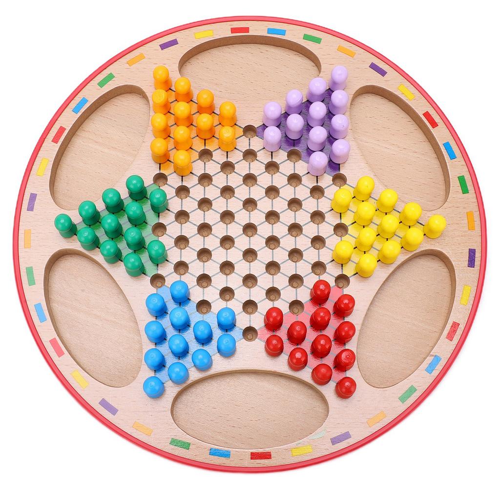 2 in 1 Dame Halma Sicher Pädagogisch Eltern-Kind-Interaktion Puzzle Kinderspielzeug