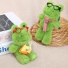 Charming Plush Frog Keychain Cute Stuffed Animal Accessory for Bags and Gifts