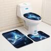 Weihnachts-Badezimmer-Bodenmatte Toilette Dreiteiliges Set
